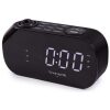 RADIO RELOJ PROYECTOR OVALADO NEGRO O ROJO