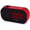 RADIO RELOJ PROYECTOR OVALADO NEGRO O ROJO