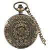 RELOJ BOLSILLO CUARZO TAPA REPUJADA PLATA O BRONCE