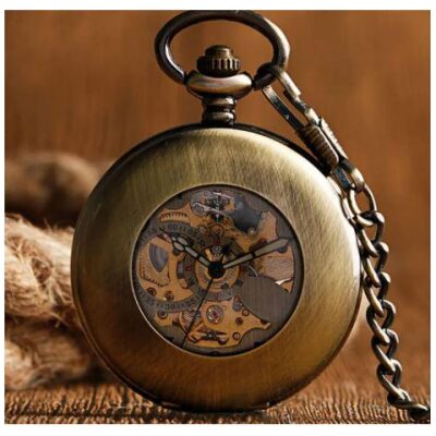 RELOJ BOLSILLO CUERDA BLANCA O BRONCE  N ROMANOS