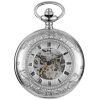 RELOJ BOLSILLO CUERDA DOBLE TAPA Nº RO PLATA O BRO