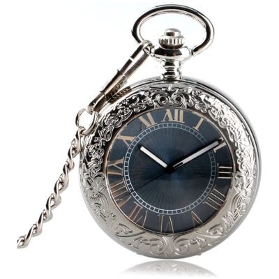 RELOJ BOLSILLO CUERDA ESF AZUL N ROMANO TAPA VIS