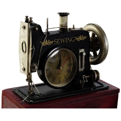 RELOJ MESA MAQUINA DE COSER CON CAJON 2 COL
