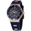 RELOJ NECKMARINE CAUCHO AZUL ACERO ROSADO