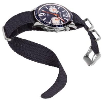 RELOJ NECKMARINE VINTAGE CAUCHO AZUL AGUJAS NARANJ