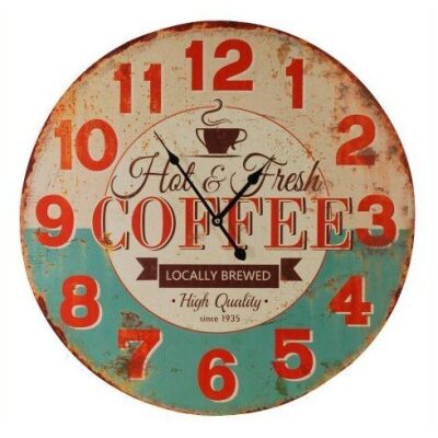 RELOJ PARED 58 CM  COFFEE