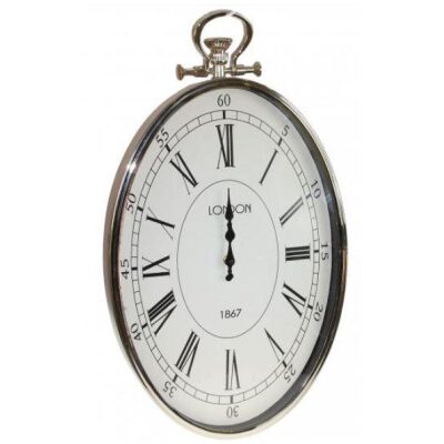 RELOJ PARED METAL OVALADO VERTICAL ARGOLLA