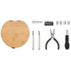 SET HERRAMIENTAS 15 PIEZAS CAJA DE MADERA REDONDA