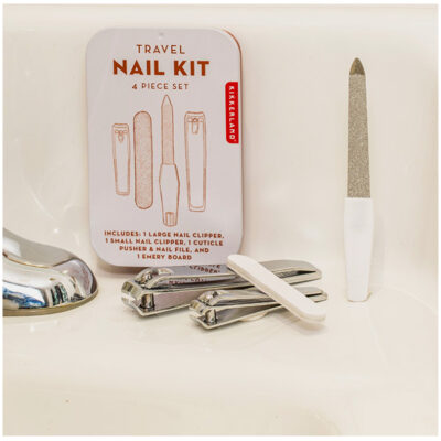 SET MANICURA 4 PZAS  KIT LATA VIAJE