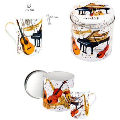 TAZA LATA METAL INSTRUMENTOS MUSICALES