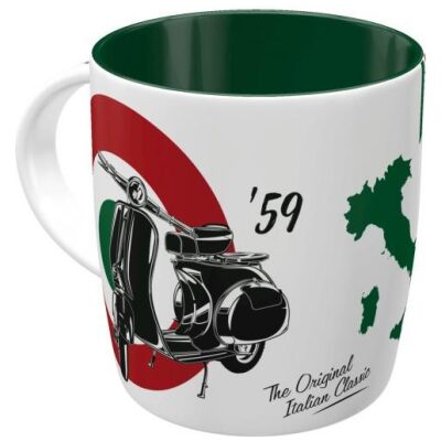 TAZA VESPA INT  VERDE ITALIA CASICA