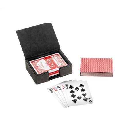CAJA CON BARAJA DE CARTAS POCKER SIMIL