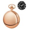 RELOJ BOLSILLO CUARZO DORADO LISO ESF  BL o NEG