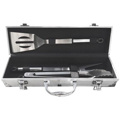 SET BARBACOP EN ESTUCHE DE ALUMINIO