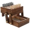 AJEDREZ MULTIJUEGOS MADERA ESCALERA  CARTAS DADOS