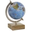 GLOBO TERRAQUEO 12 CM  PEANA CUADRADA MADERA