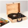 TOCADISCO DE MADERA BLUETOOTH USB