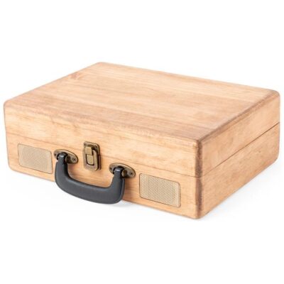 TOCADISCO DE MADERA BLUETOOTH USB