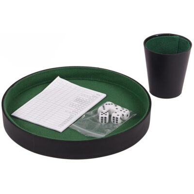 CUBILETE PLATO DADOS BLOCK NEGRO 