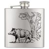 PETACA INOX  GRABADO JAVALI 6 OZ
