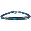 PULSERA I CORDON ACERO APLIQUE ROSADO COL  SURT