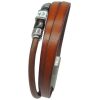 PULSERA I TRIPLE PIEL CENTRO ANCLA NEGRA O CUERO