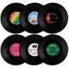 POSAVASO DISCOS VINILOS DECORADOS PVC 6 UNDS
