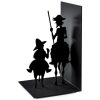 SUJETA LIBROS QUIJOTE SANCHO METAL NEGRO