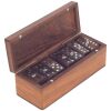 DOMINO MADERA FICHA RELIEVE CAJA MADERA