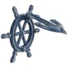 LLAMADOR PUERTA ANCLA TIMON HIERRO COLADO AZUL