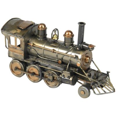 LOCOMOTORA 21 CM  METAL ENVEJECIDO
