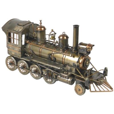 LOCOMOTORA 35 CM  METAL ENVEJECIDO