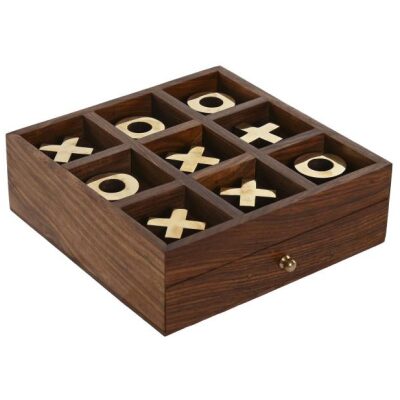 MULTIJUEGOS CAJA MADERA TRES EN RAYA 20X20 CM
