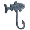 PERCHA PARED TIMON O PEZ HIERRO COLADO AZUL