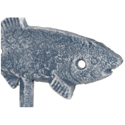 PERCHA PARED TIMON O PEZ HIERRO COLADO AZUL