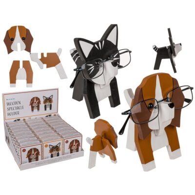 PORTAGAFAS PERRO O GATO MADERA DESMONTABLE