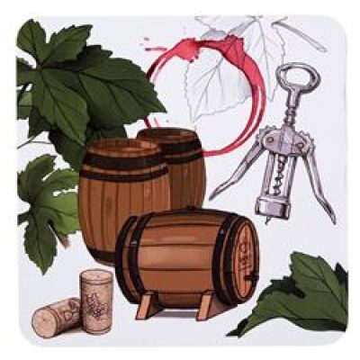 POSAVASOS DECORADO BODEGA VINOS