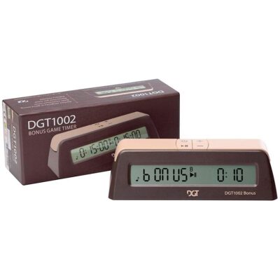RELOJ DIGITAL AJEDREZ MARRON
