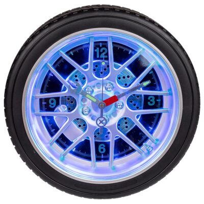 RELOJ PARED 35CM  RUEDA CON LED