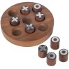 TRES EN RAYA MADERA CIRCULAR