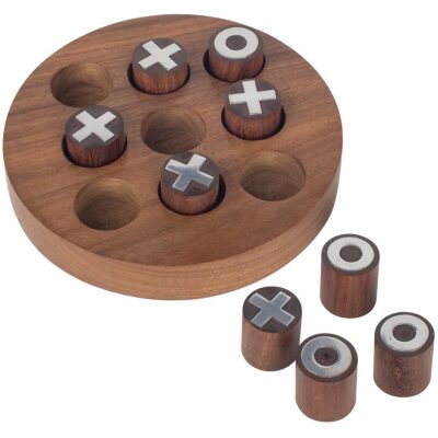TRES EN RAYA MADERA CIRCULAR