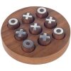 TRES EN RAYA MADERA CIRCULAR