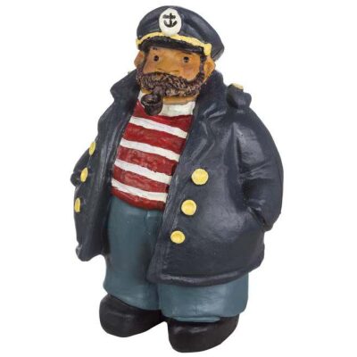 CAPITAN CON PIPA CHALECO RAYAS ROJAS
