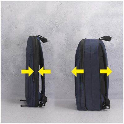 MOCHILA EXTENSIBLE SKRAPEX GRIS/AZUL/NEGRA