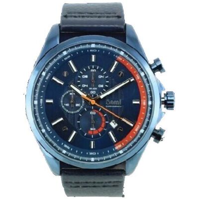 RELOJ SAMI CRONOGRAFO PIL AZUL ESFERA MOT  NARANJA