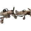 AVION CAZA RETRO METAL ENVEJECIDO 2 MOD