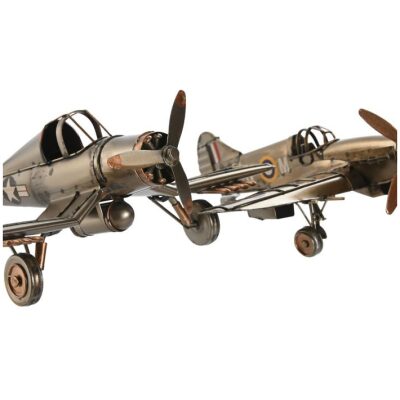AVION CAZA RETRO METAL ENVEJECIDO 2 MOD