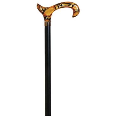 BASTON HAYA NEGRA P  DERBY METACRILATO NARANJA