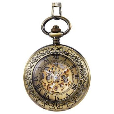 RELOJ BOLSILLO CUERDA BRONCE TAPA CEN Nº ROMANOS