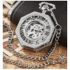 RELOJ BOLSILLO CUERDA OCTOGONAL SILVER Y DORADO
